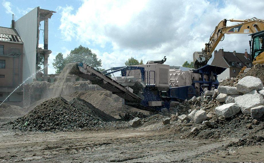 建築拆遷垃圾破碎回收系統, 建築垃圾破碎站設備